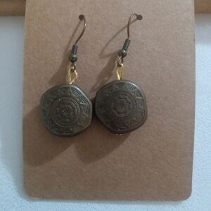 Antique Style Brown Earrings
